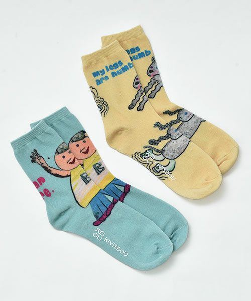 アラジン｜2枚セットプリントソックス [[k31138]][C]