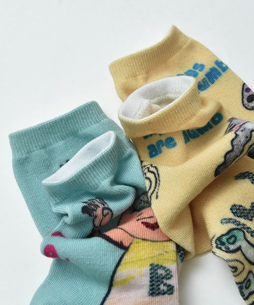 アラジン｜2枚セットプリントソックス [[k31138]][C]