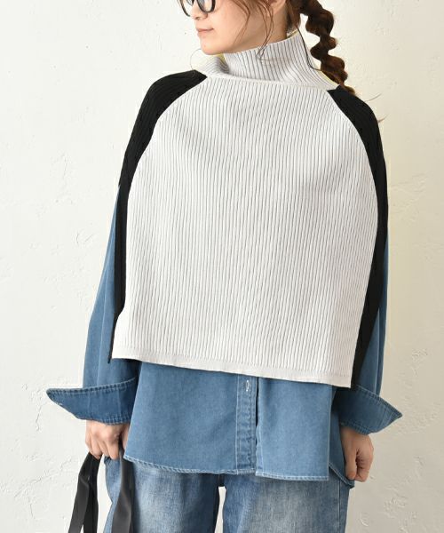 HUMS｜2wayニットポンチョ [[MT-0468]][C]