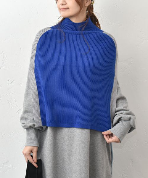 HUMS｜2wayニットポンチョ [[MT-0468]][C]