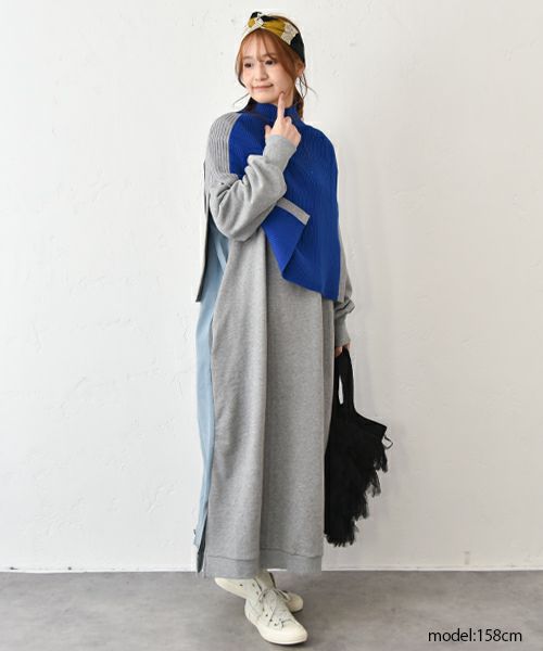 HUMS｜2wayニットポンチョ [[MT-0468]][C]