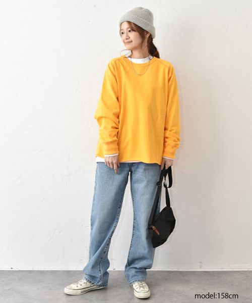 her.｜USドライコットン　ラグランスウェットカットソー [[131292H]][C]