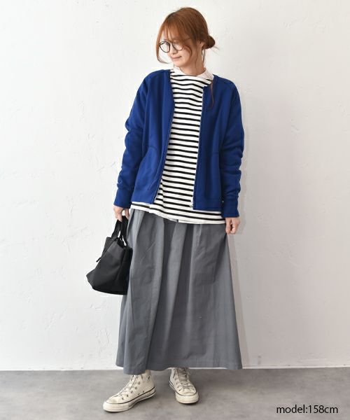 her.｜セントラル裏毛 ジップカーデ [[7261C-907]][C]