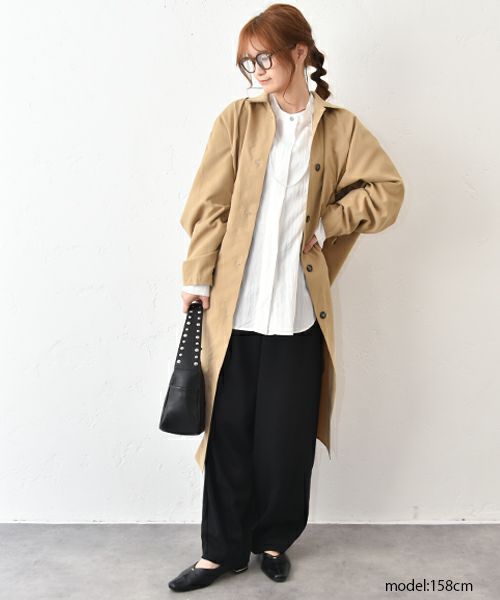  HUMS｜サイドギャザーシャツコート [[HUM-081]][C]