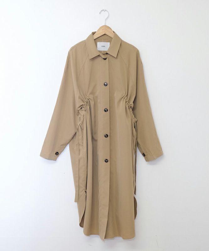  HUMS｜サイドギャザーシャツコート [[HUM-081]][C]