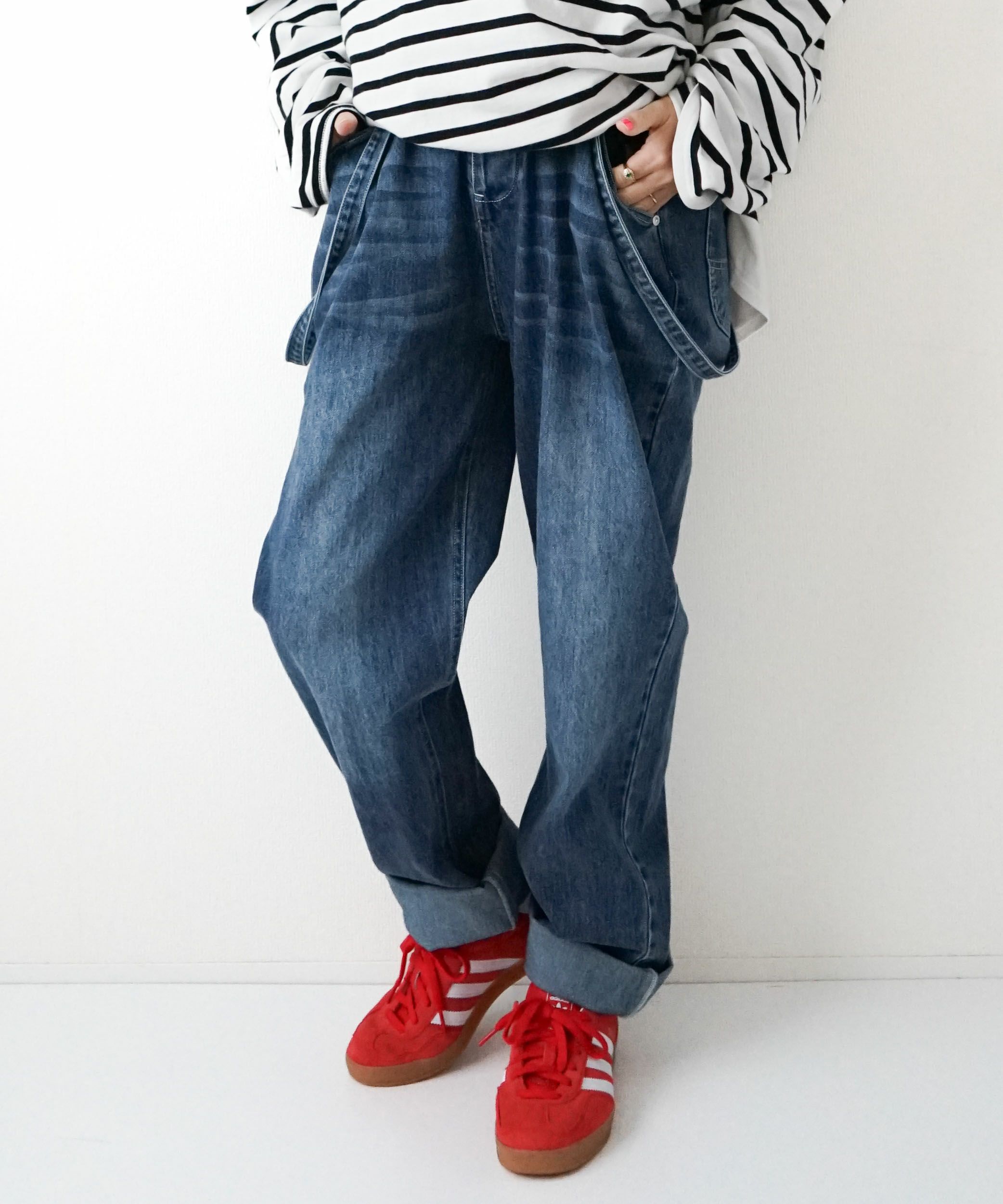 day standard｜サスペンダーテーパードデニムパンツ [[day-036]][D]