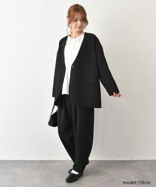 un cinq｜タックテーパードパンツ [[U-05]][C]