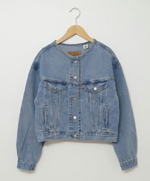 LEVI´S｜ノーカラーデニムジャケット [[006EZ-0001]][C]