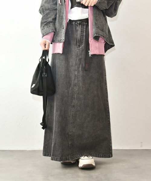 IN THE MARKET｜ベルト付きボックススカート [[IN-109]][C]