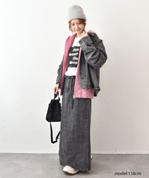 IN THE MARKET｜ベルト付きボックススカート [[IN-109]][C]