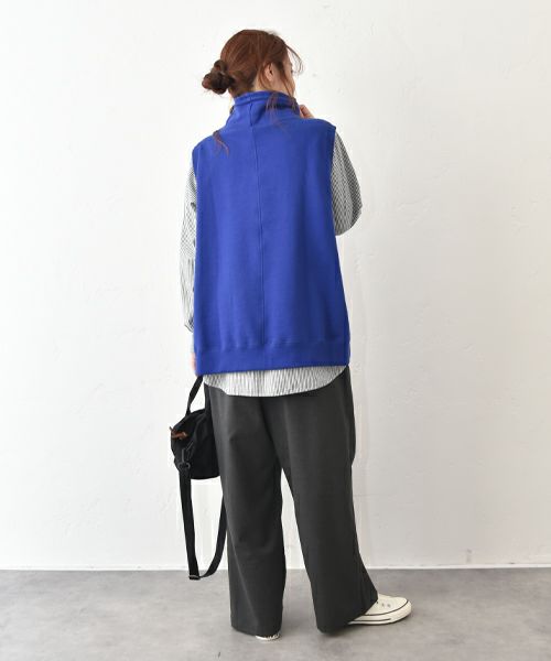 her.｜モックネックスウェットベスト [[131345H]][C]