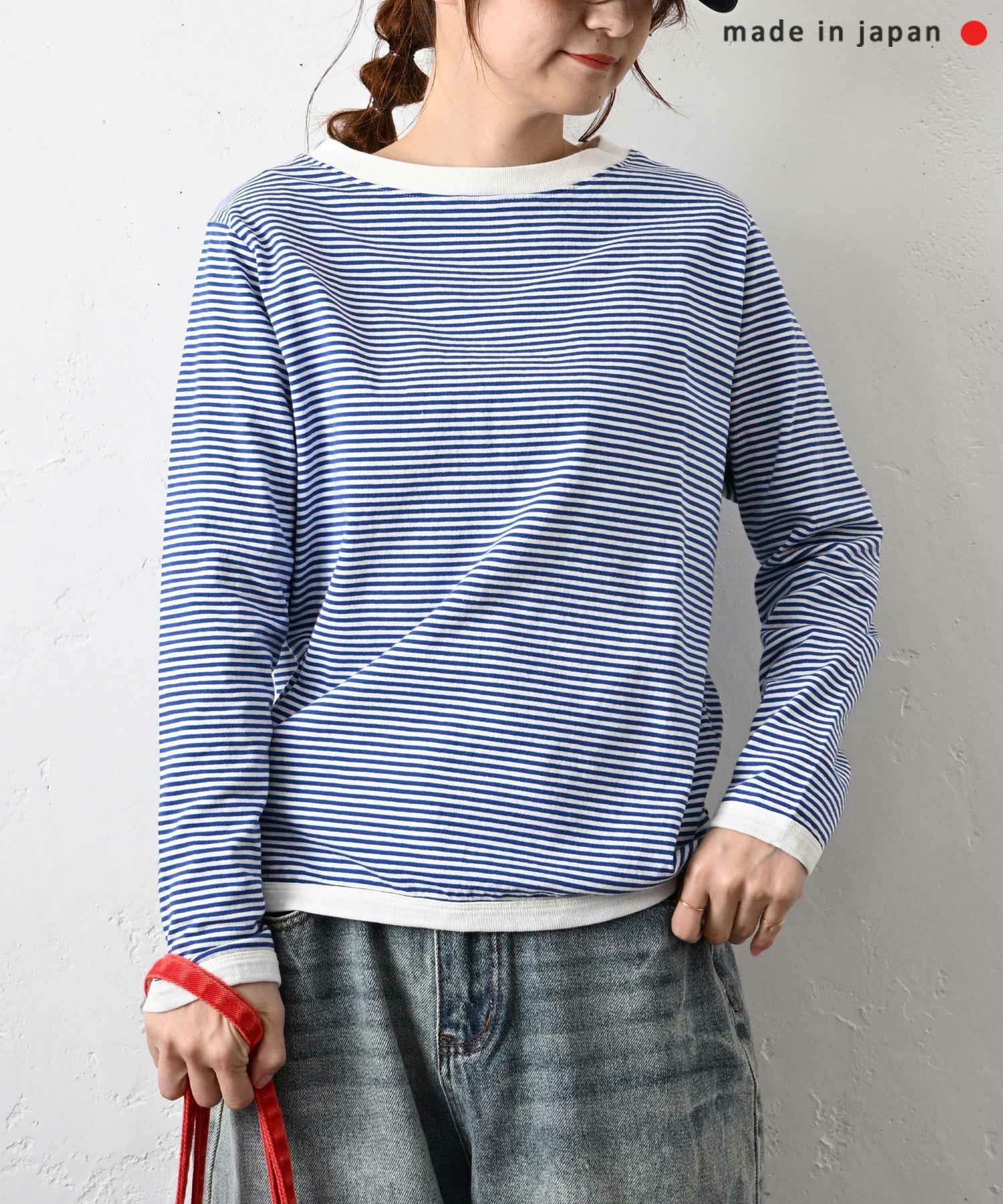 and quarter｜10分袖ボーダーカットソー [[MA-055]][C]