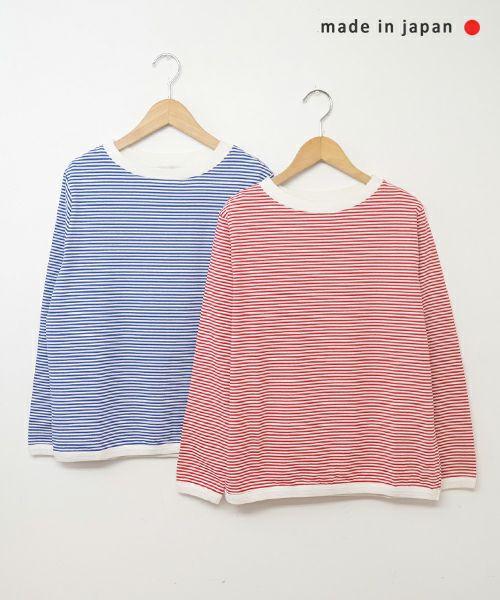 and quarter｜10分袖ボーダーカットソー [[MA-055]][C]