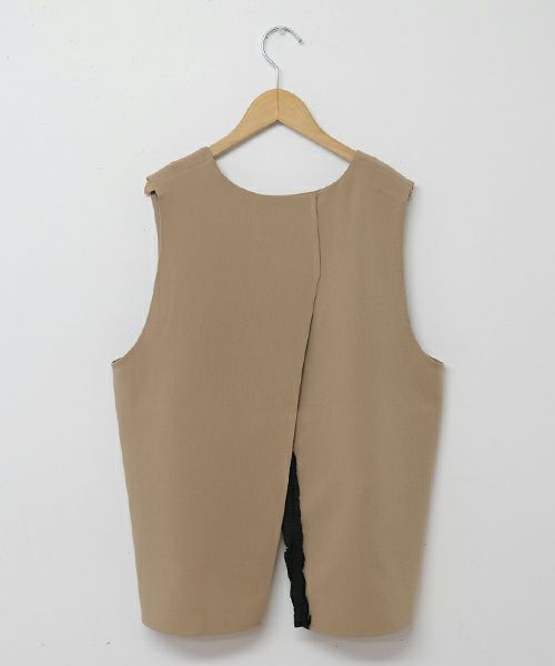  TRANOI.｜バックスリットキーネックジレ [[214R228]][C]